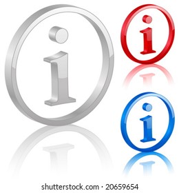 3D info symbol set. Vector illustration.