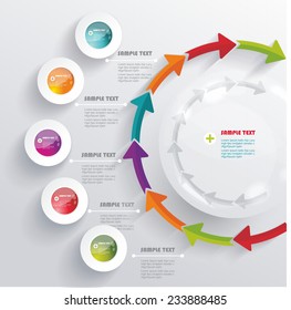 3D Infographic. Can be used for number options, workflow layout, diagram, web design.