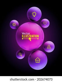 3D infographic concept. Vector illustration.