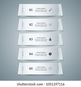 3D infographic design template and marketing icons.