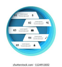 3D infographic design template and marketing icons.
