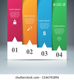 3D infographic design template and marketing icons.