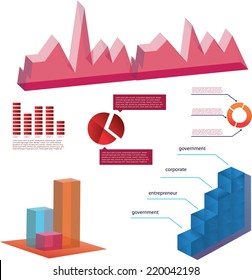 3D infographic elements. Vector.Eps 10.