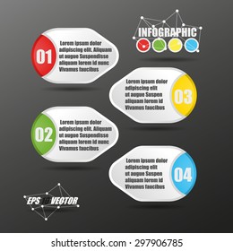 3D Infographic Paper Style Vector
