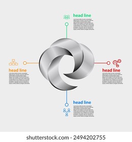 3D infographic progress, line, vector, infographic, success, marketing, timeline, brochure, web, step, process, icon, option, circle, , , information, background, , design, modern, infographics, 