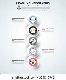 3d Infographic Template. Data Visualization. Can be used for workflow layout, number of options, steps, diagram, graph, presentation, timeline chart and web design. Vector illustration