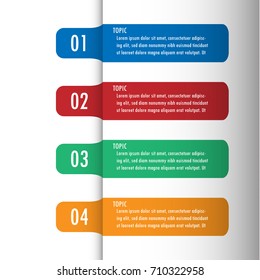 3D infographic template four options, Business diagram