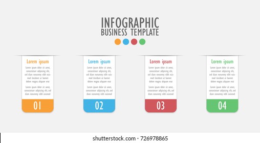 3D infographic template four options, Business diagram
