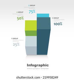 3d infographic template  top view