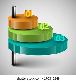 3D infographic vector design