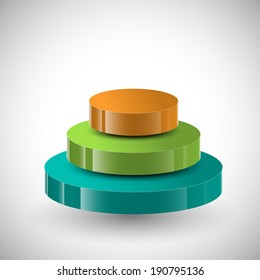 3D infographic vector design