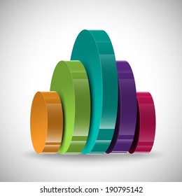3D infographic vector design