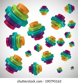 3D infographic vector design