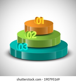 3D infographic vector design