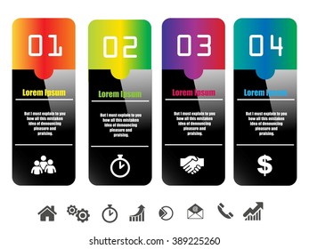 3D infographic vector template banner with icons and place for your text eps10