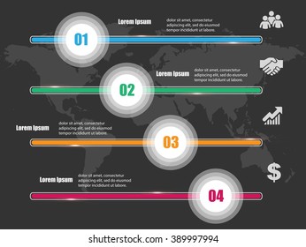 3D infographic vector template banner with icons and place for your text eps10