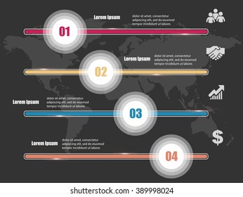 3D infographic vector template banner with icons and place for your text eps10