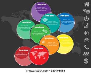 3D infographic vector template banner with icons and place for your text eps10