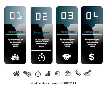 3D infographic vector template banner with icons and place for your text eps10