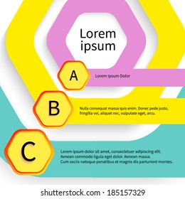 3d Infographics design, flat options, vector