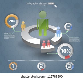 3d infographics  IT. vector web design template