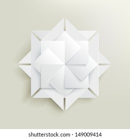 3d infographics paper elements template. origami vector background