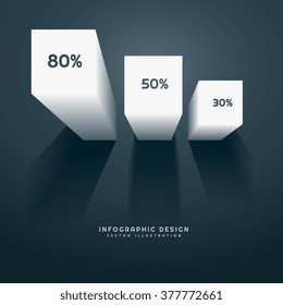 3d infpgraphic bar chart
