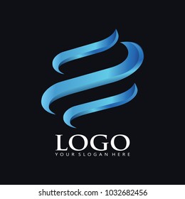 3D Initial E Infinity Logo Icon