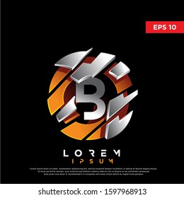 3D initial letter b spiral for e sports logo. modern icon, template design