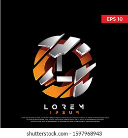 3D initial letter l spiral for e sports logo. modern icon, template design