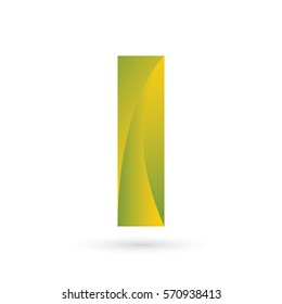 3d initial letter l typography logo design for brand and company identity. gradient green and yellow color