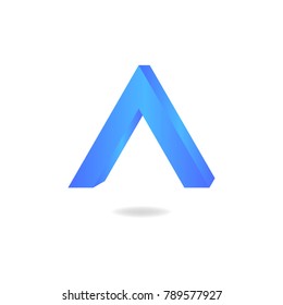3d Initial Logo Letter A of Symbol Company. Modern template Flat signs design on White Background. vector icon illustration - Vector