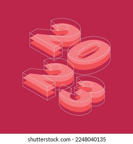 Inscription 3D du numéro 2023 en couleur tendance (couleur de l'année). nouvel an 2023
