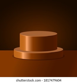 3d Interior Brown Stage Products Background Minimal Vector