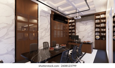 3d interior design to visualize meeting room