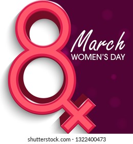 3d International women's day poster. Woman sign. Origami design template. Happy Mother's Day. Eps10 vector illustration with place for your text. - Vector