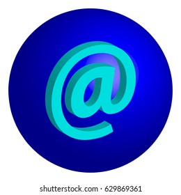 3D Internet concept- symbol isolated on white background.
