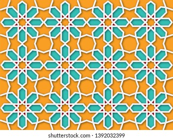 3D Islamic colorful pattern Background