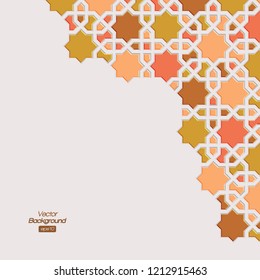3D Islamic pattern, persian motiff, Islamic background