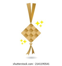 3d islamic vector, golden color combination of diamonds. suitable for the background of Eid al-Fitr or Islamic day celebrations