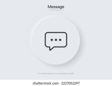 3d isolated vector elements. Minimal modern message, chat, speak, dialog, chatting icon emblem symbol. 3d blue messaging chatting icon. Mobile app icons for UI UX website mobile app