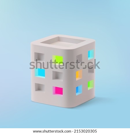 3d isolated vector house concept illustration mortgage. Real estate buying lending. 3d realistic building