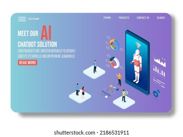 3d isometric Artificial Intelligence(AI) concept with digital circuit and programmer, Machine learning, digital Brain future technology.  Vector Illustration eps10