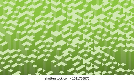 3d isometric background. Block wallpaper.