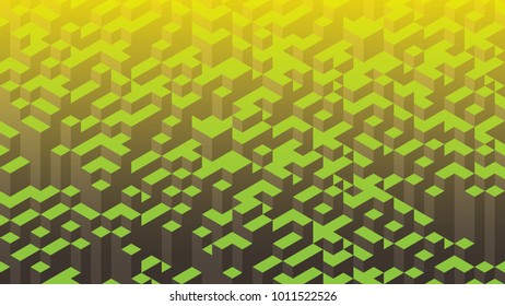 3d isometric background. Cube landscape.