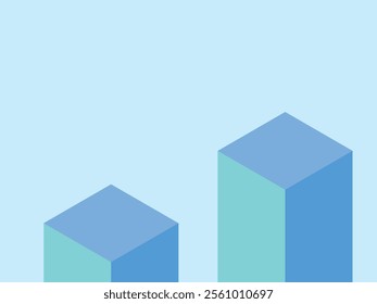 A 3D isometric bar background vector illustration