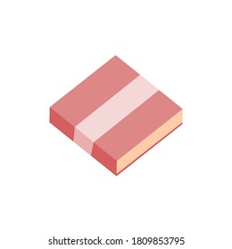 3D isometric books. Education infographic design with books pile. Set of book icons in flat design style. Educational concept. Vector illustration. 