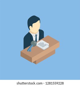 3D Isometric Business Icon