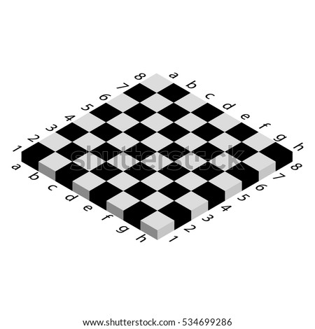 3D isometric chess board. Chessboard eps10 vector illustration. chess game board. 