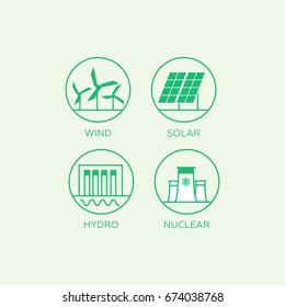 3D isometric electricity concept alternative hydroelectric